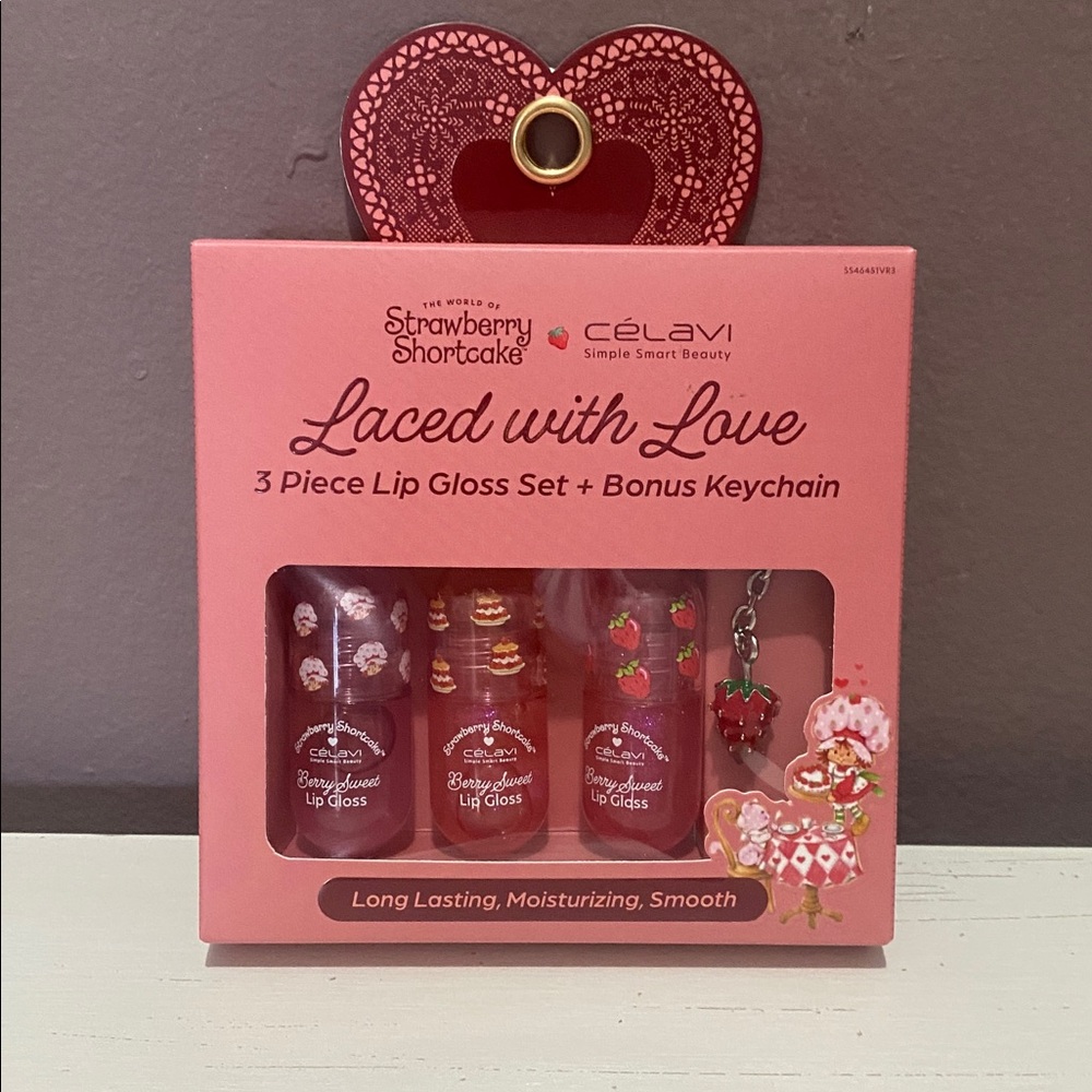 Strawberry Shortcake Lip Gloss Set and Keychain
